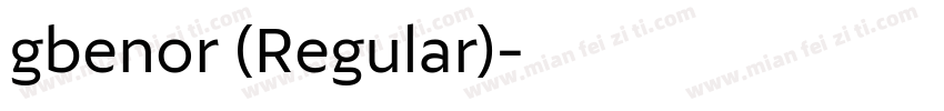 gbenor (Regular)字体转换
